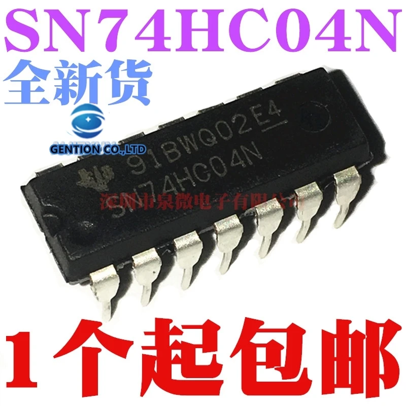 50PCS 74HC04N SN74HC04N DIP14 Logic ชิปสต็อก100% ใหม่และต้นฉบับ