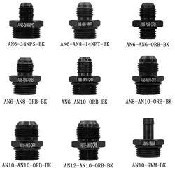 Aluminum AN6 8 10 12 to 1/2 NPT 1/4 NPT AN To M16 M18x1.5 Metric Fuel Hose Adapter Pipe Thread Fitting CAR OIL COOLER SYSTEM