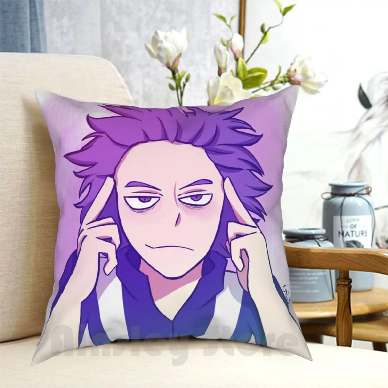 Hitoshi Shinso Pillow Case Printed Home Soft DIY Pillow cover Anime Hitoshi Shinso