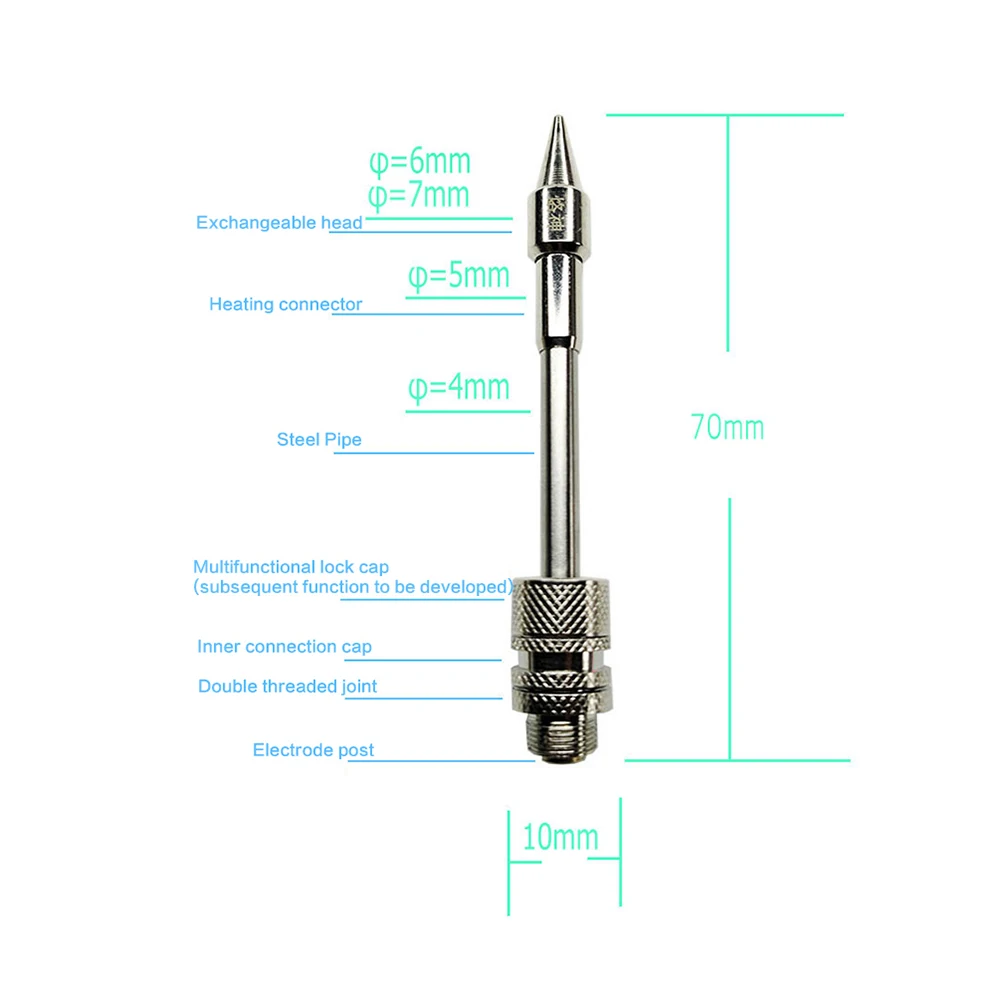 510 Interface Electric Soldering iron Tips 20-100W Wireless Solder Stations Tip Cutter Head Horseshoe Pointed Welding Rework