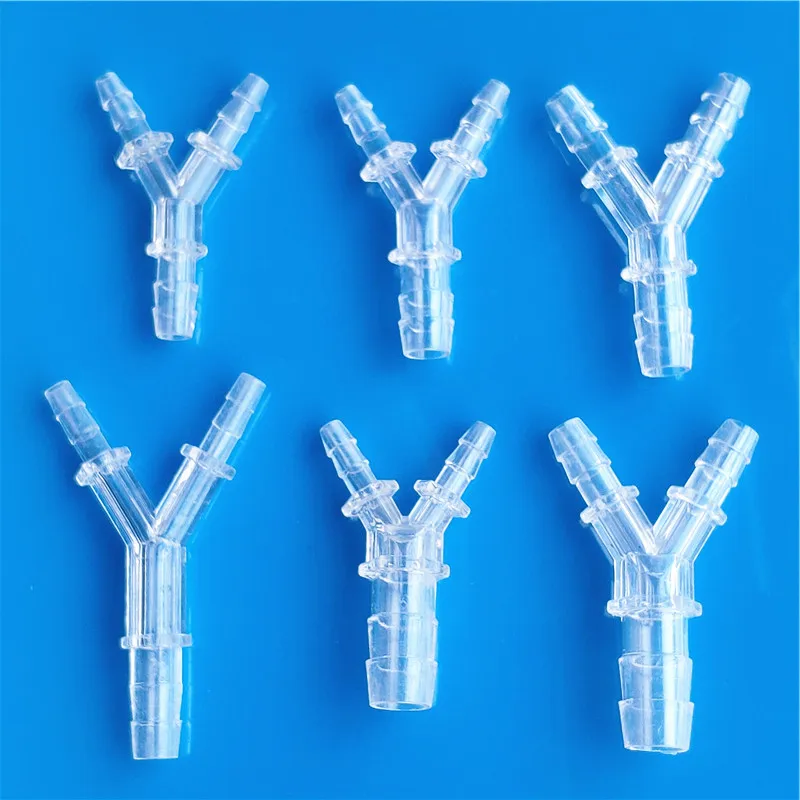 2pcs/lot Reducing Y Type Hose Tee Plastic Silicone Tube Water Pipe Connectors Joint Aquarium Parts S711 Drop Shipping