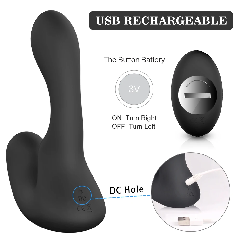 PHANXY Remote Control Male Prostate Massager Vibrator For Men Tail Anal Plug Sex Toys Silicone Butt Plug Sex Toy For Gay Couples