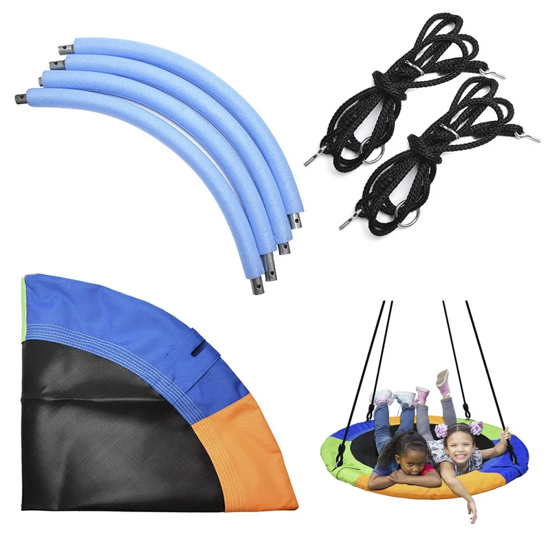 Columpio de juguete para niños, silla colgante redonda de seguridad para niños, columpios de Metal grandes para exteriores, equipo de juego de parque complejo deportivo