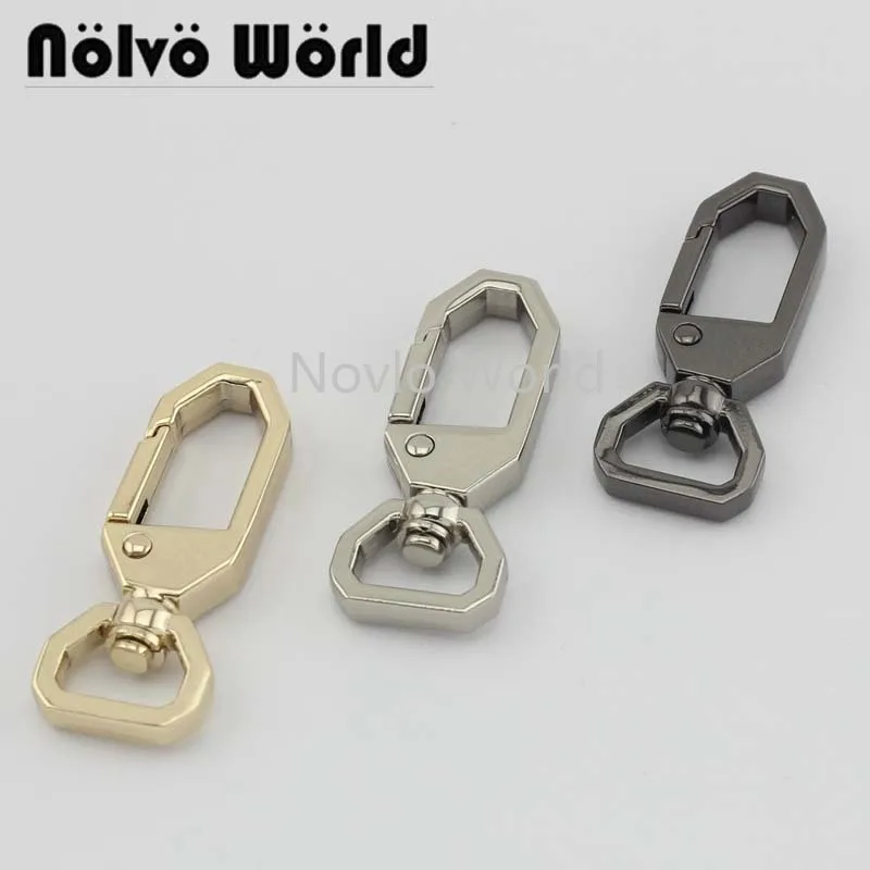 

Nolvo World 5-20-100pcs 4 colors 46.4*12.6mm 1/2" metal bags strap buckles lobster clasp collar carabiner snap hook accessories