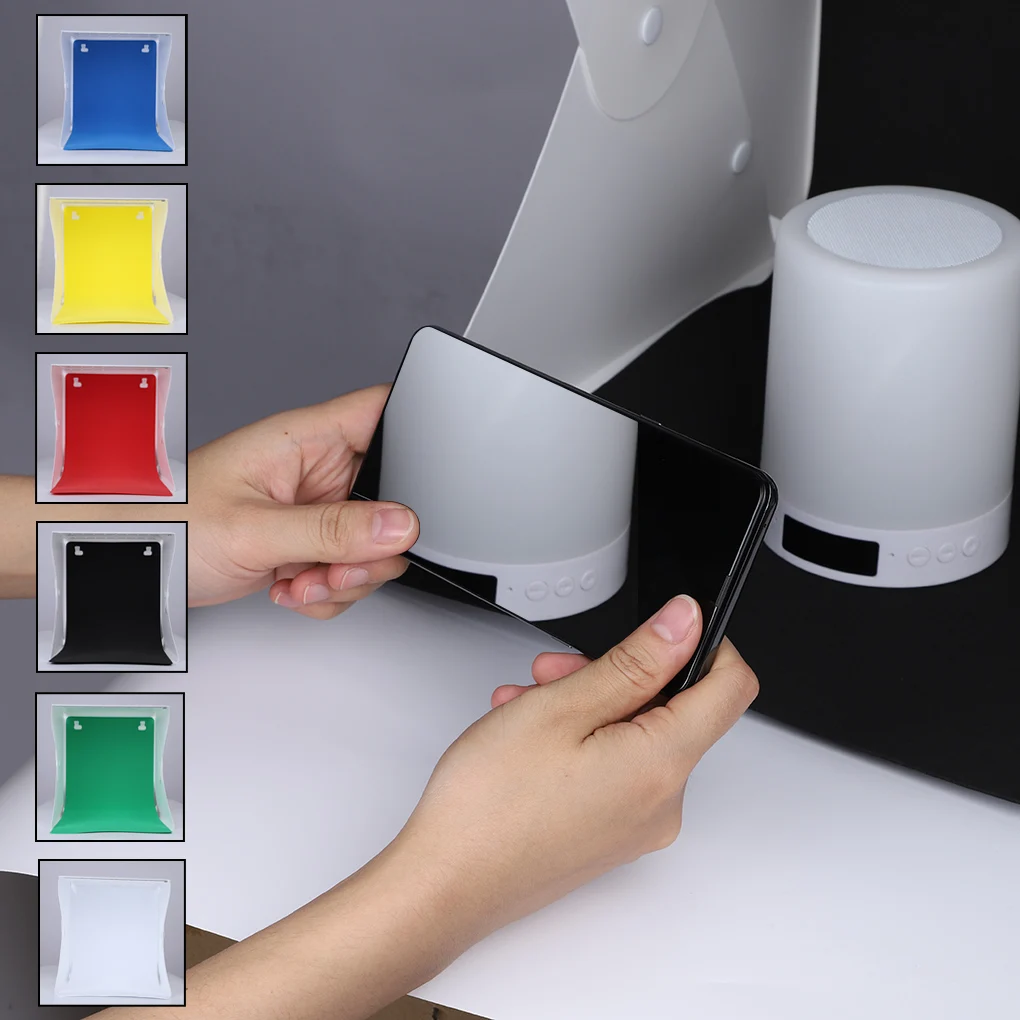 Portable Folding Lightbox Photography LED Light Room Photo Studio Light Tent Soft Box Backdrops Photobox for DSLR Camera