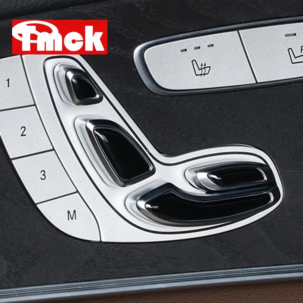 For Mercedes Benz E Class W213 E200 E300 C Class W205 GLC X253 Car Accessories Door Seat Adjustment Button Cover Trim 2 Styles