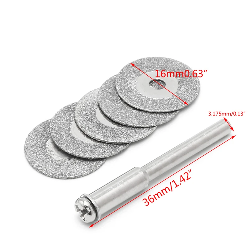 Disques de coupe en diamant, accessoires Dremel, roue de meulage en diamant, scie circulaire Dremel outil rotatif, disques en diamant 16-50mm 5 pièces/lot