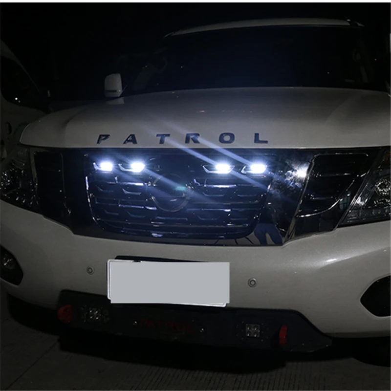 Grille Light Daytime Running Lamp For Nissan Patrol Y62 Armada 2013 2014 2015 2016 2017 2018 2019 Decor Front Led Warning Light