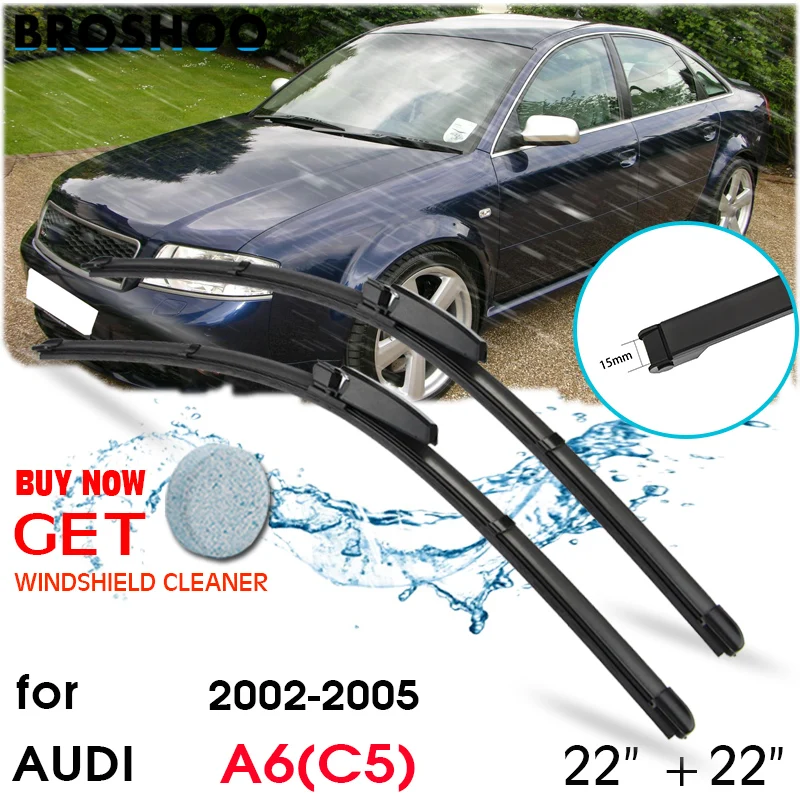 

Car Wiper Blade Front Window Windscreen Windshield Wipers Blades Slider Auto Accessories For Audi A6 (C5) 22"+22" 2002-2005