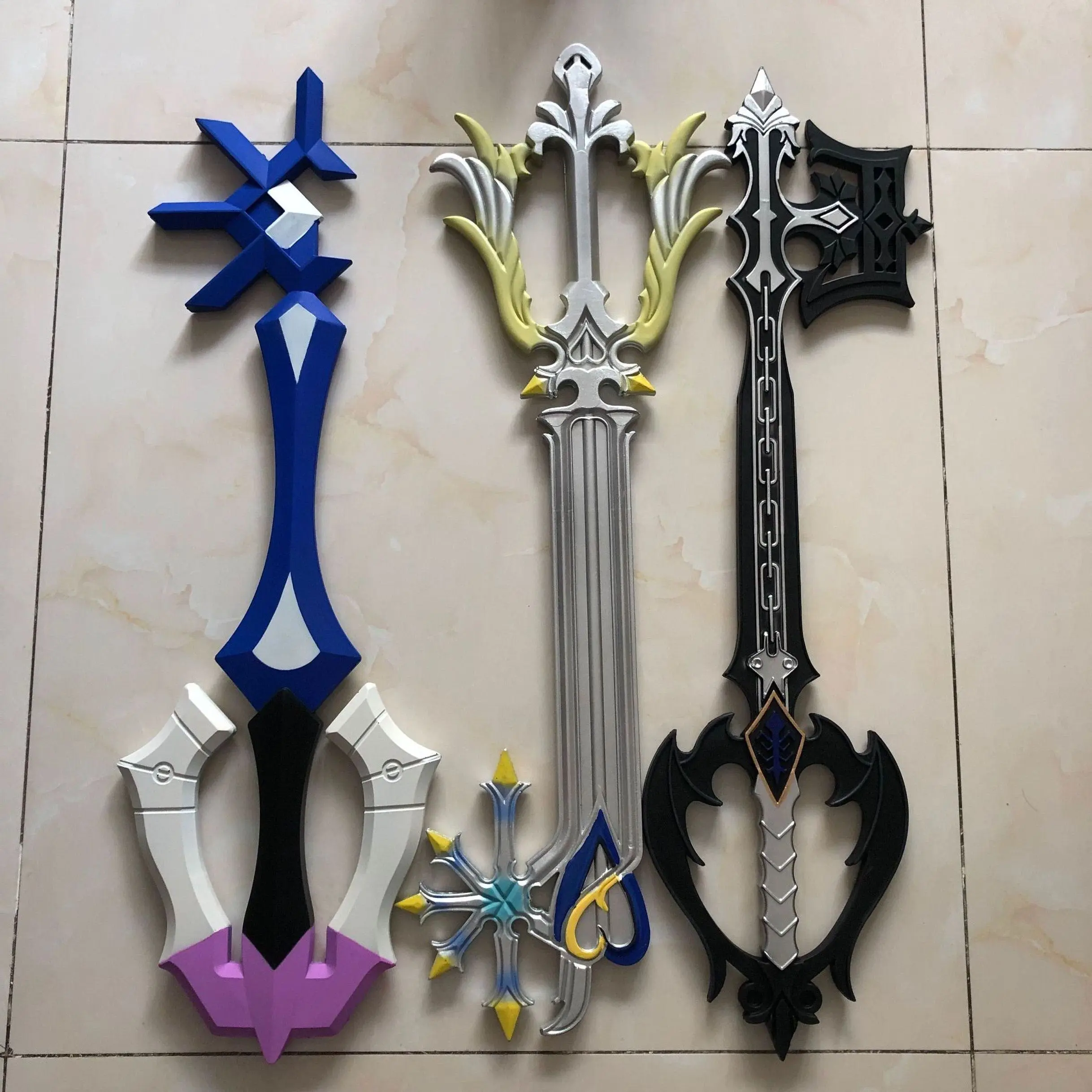 Juego Kingdom Hearts Sora sin corazón, llave gigante, Arma de sombra, espada de Cosplay, 3 estilos