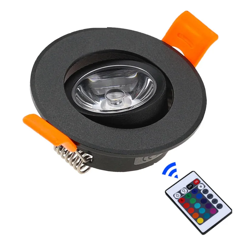 

LED Ceiling Light 12V DC RGB 16Colors Dimmable IR Remote Control Spot light For Ktv Bar Living Background Wall Lamp Bulbs 220V