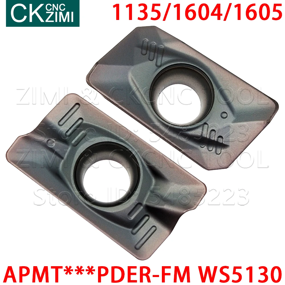APMT1135PDER-FM APMT1604PDER-FM APMT1605PDER-FM WS5130 كربيد طحن إدراج APMT للصلب الفولاذ المقاوم للصدأ الحديد الزهر