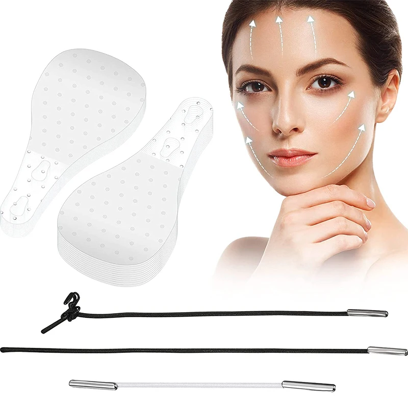 40Pcs/Set Makeup Invisible Face Stickers V-Shape Facial Line Wrinkle Sagging SkinFace Lift Up Chin Adhesive Tapes For Face