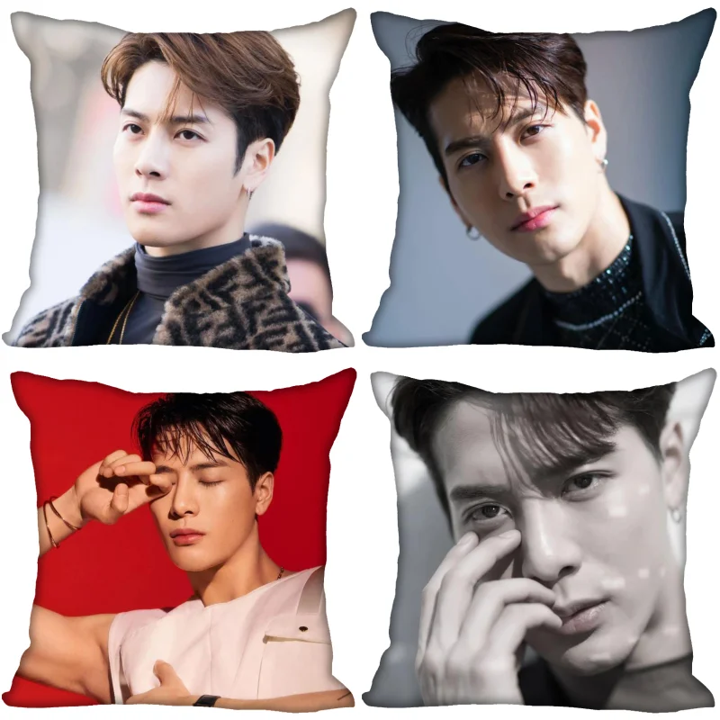 

Custom GOT7 Jackson Pillow Cover Bedroom Home Office Decorative Pillowcase Square Zipper Pillow Cases Satin Soft No Fade 0519