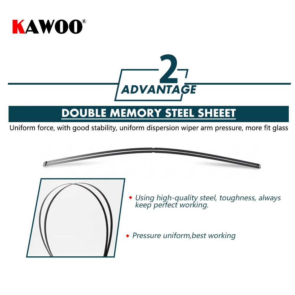 KAWOO 2pcs Car Wiper Blade 26\