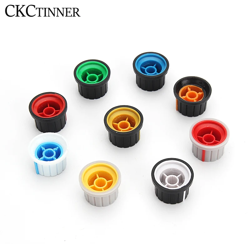 12 pcs 6mm knob plastic band indicating volume speaker adjustment constant pressure power amplifier knob cap