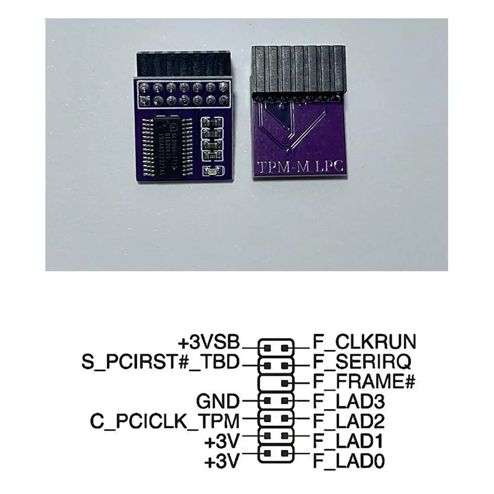 TPM 2.0 Encryption Security Module Remote Card Windows 11 Upgrade TPM2.0 Module 12 To 20pin To Support Multi-brand Motherboards