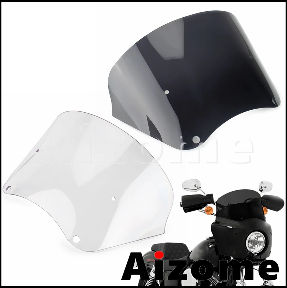 Motorcycle 9inch Windshield Fairing Front Headlight Screen Cover for Harley Dyna Super Glide FXDXT FXDB Street Bob FXBB