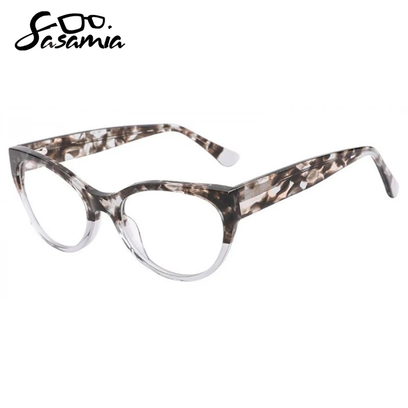 SASAMIA Luxury Women Glasses Frame Patchwork Myopia Woman Glasses Frames Blue Light Glasses for Lady Oversize Frames WD3117