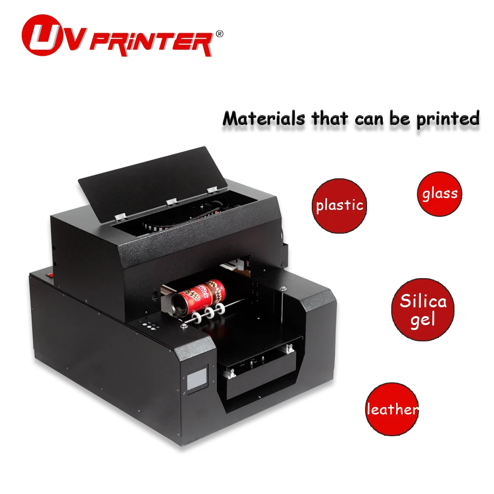 Multifunctional home small UV printer adopts Epson L805 print head A4 size for silicone/wood/acrylic/glass painting