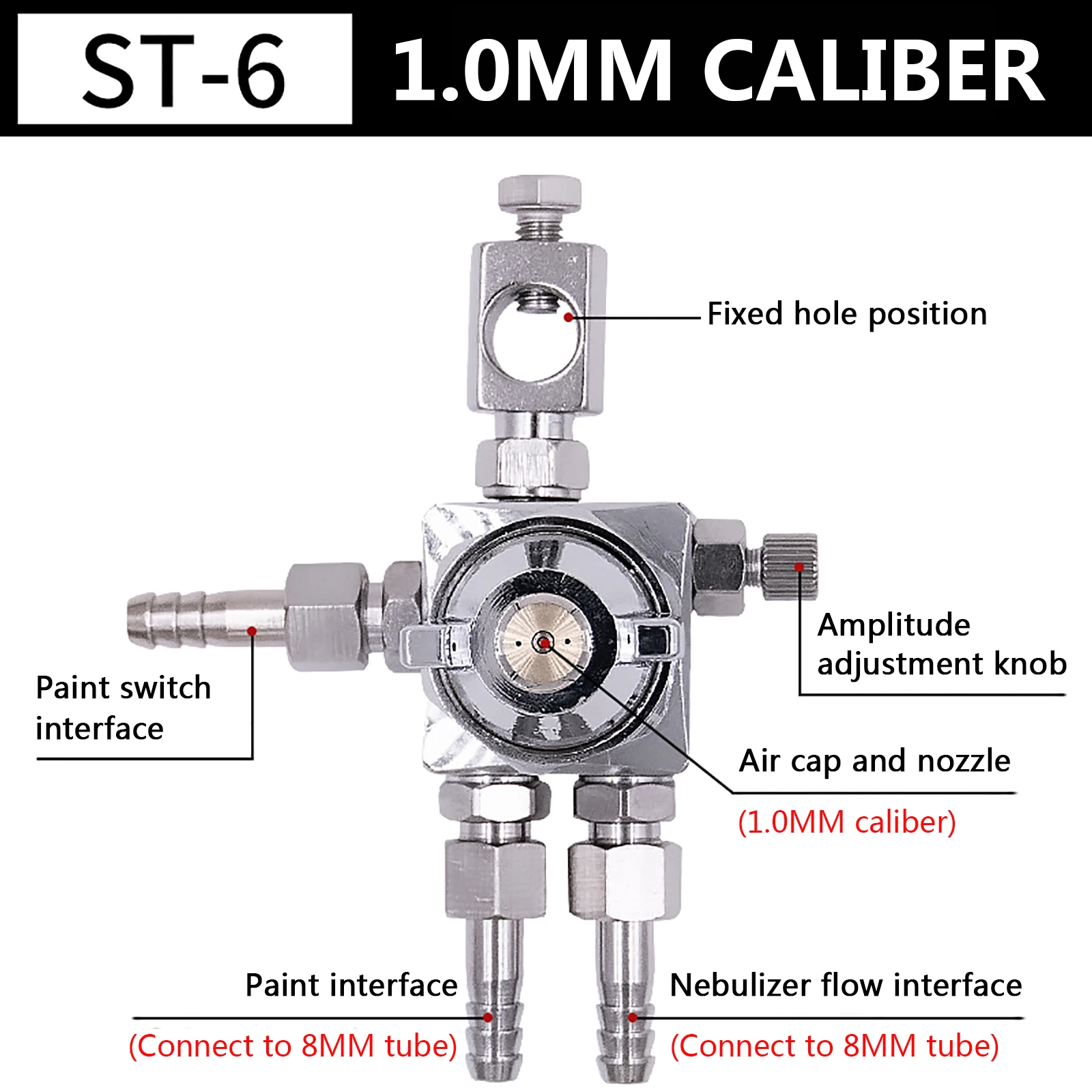 Wave Solderen Automatische Pistool Spuitpistool ST6 Fuso Seiki Lumina St-6 Lagere Luchtdruk Spuitpistool 0.5Mm 1.0Mm 1.3Mm 2.0Mm
