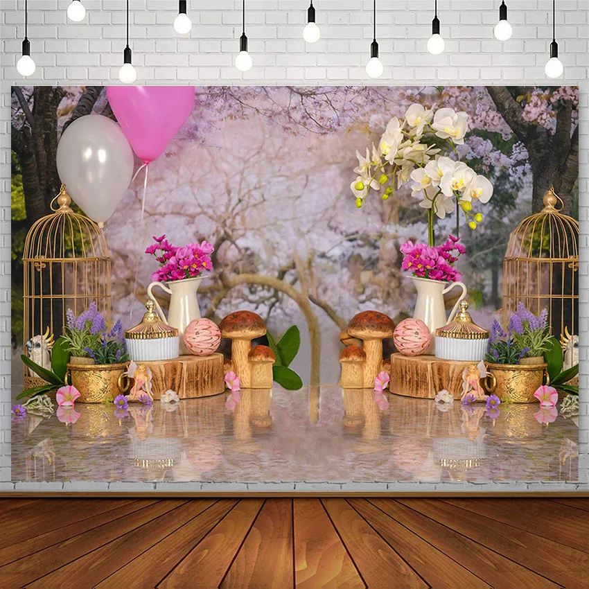 

Avezano Birthday Party Backdrop Baby Shower Spring Flowers Balloon Newborn Photography Backgrounds Photo Studio Photophone Decor