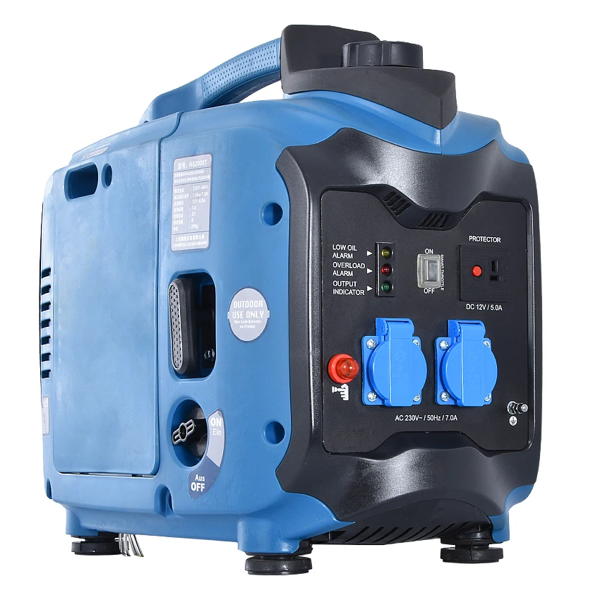 

HS2000T 2000W Portable Car Gasoline Generator 220V Electric DC Inverter Generator Digital Gasoline Powered Engine Generator 3.2L