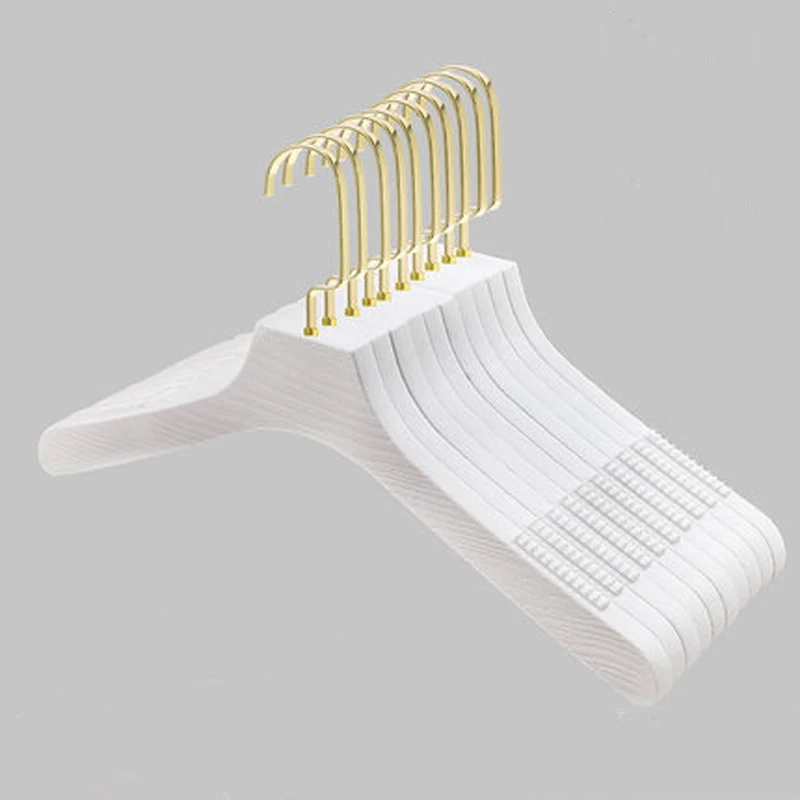 10pcs/lot White Plastic Clothes Hangers Non-slip Pants Hanger Seamless Clothing Hanging Garment Shop Display