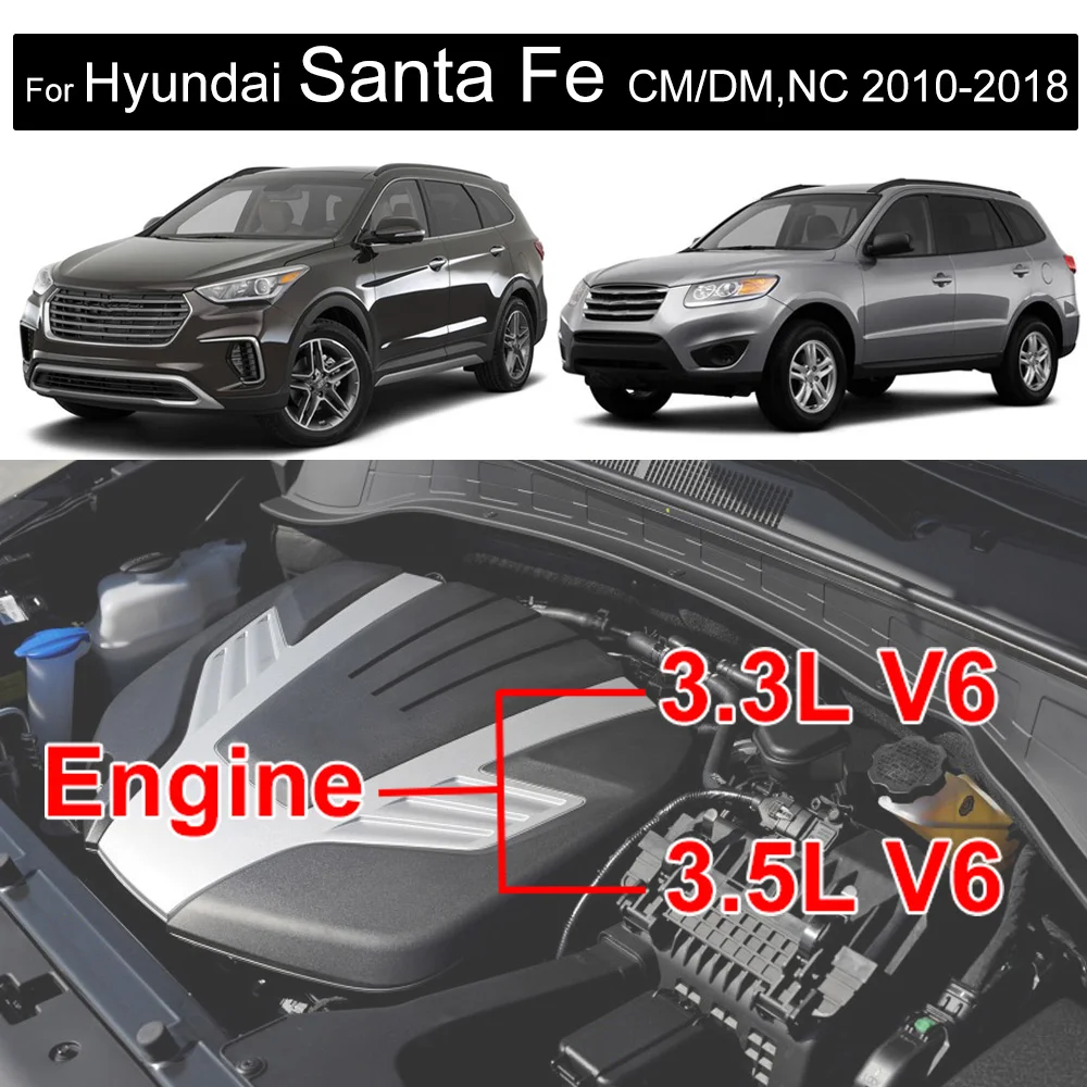 Oil Filter For Hyundai Santa Fe CM/DM 2010 2011 2012 2013 2014 2015 2016 2017 2018 3.3L / 3.5L V6 Engine Protector 26320-3CAA0