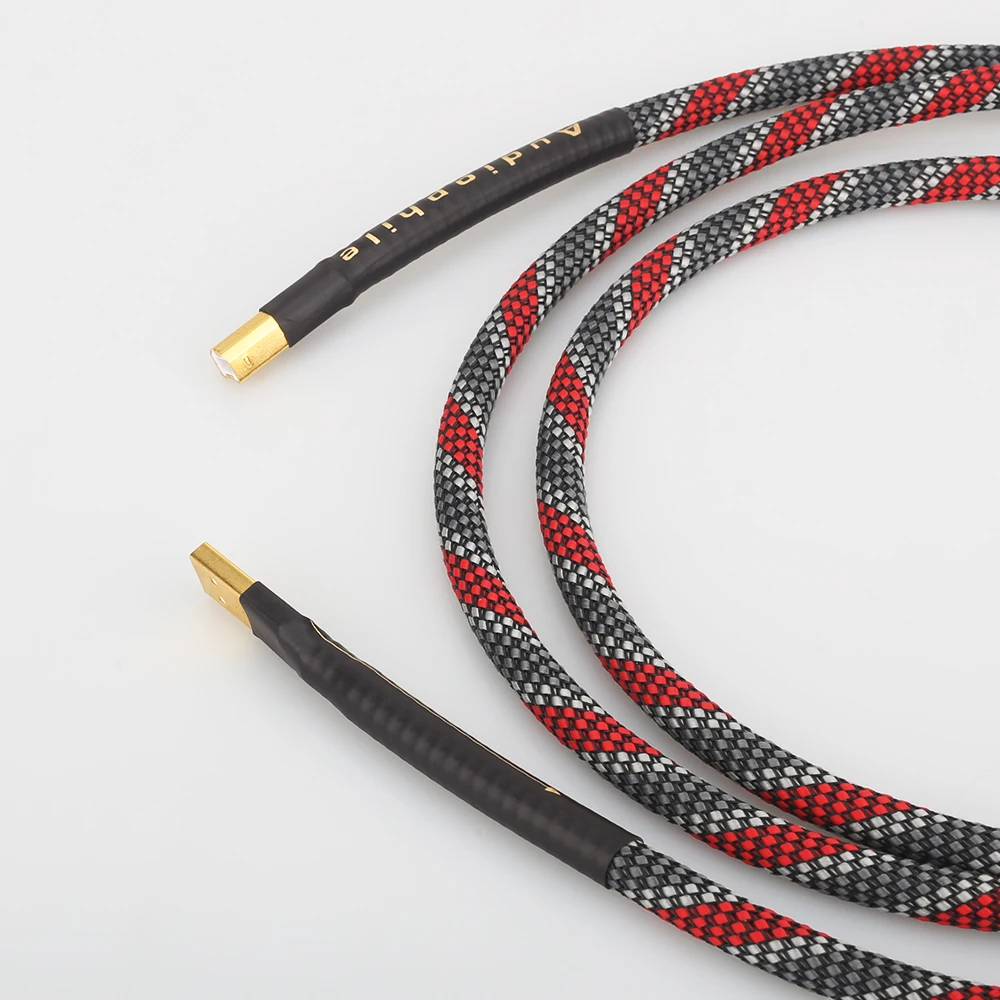 Wysokiej jakości Hi-End A53 OCC posrebrzany kabel USB audio kabel USB do transmisji danych kabel DAC USB hifi A-B kabel usb