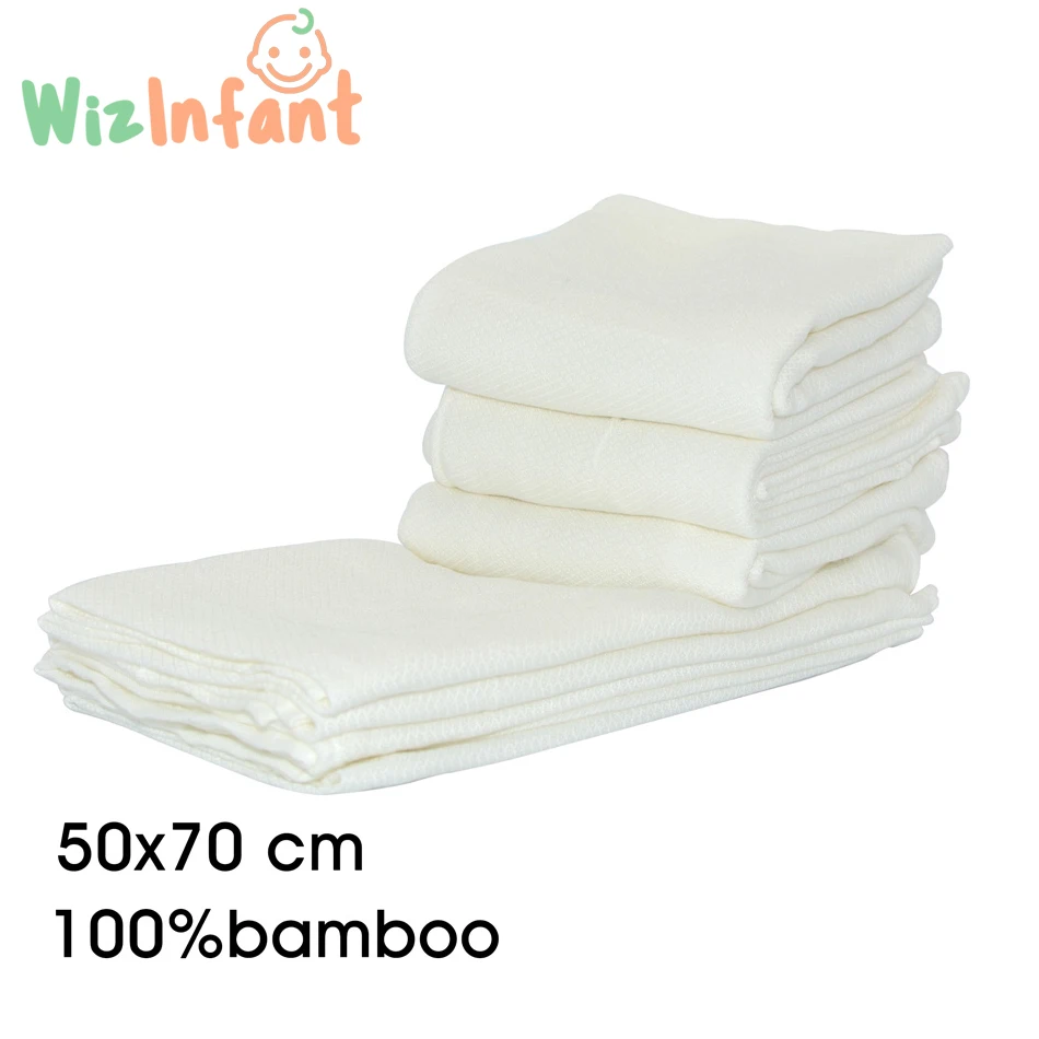 (10 pz/lotto) WizInfant Baby mussola quadrati panno 100% bambù riutilizzabile pannolini bavaglini salviette Burp panno pannolini fodere