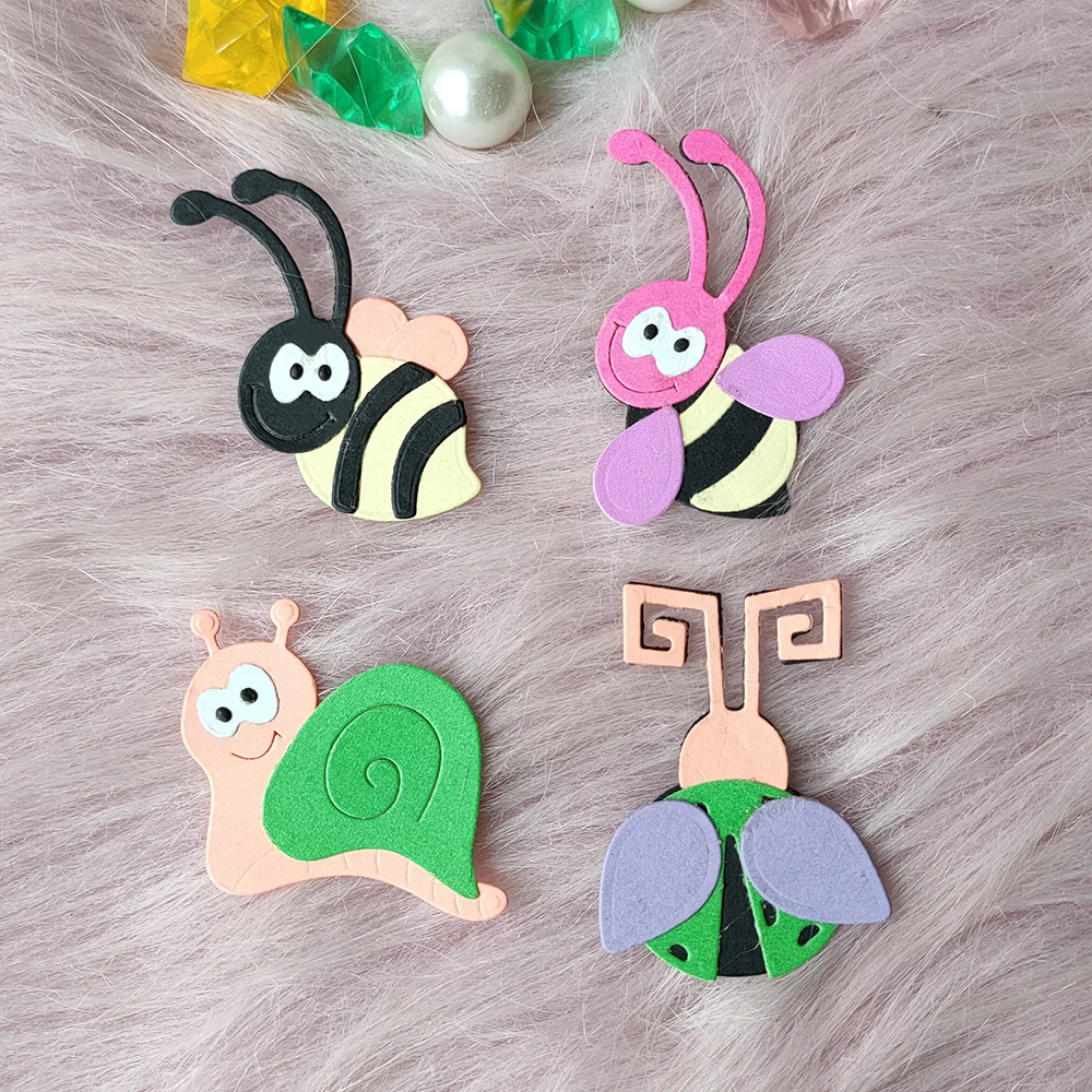 New Bees snails beetles metal cutting die mould scrapbook decoration embossed photo album decoration card making DIY handicrafts