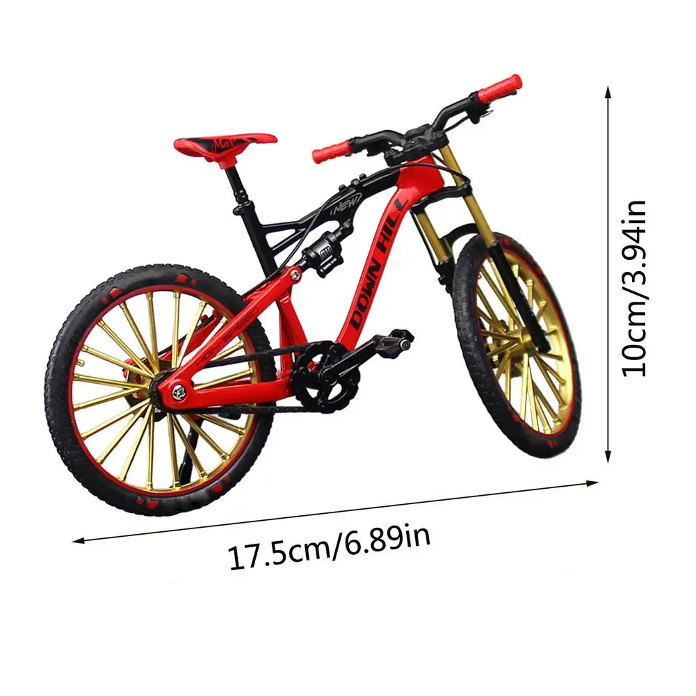 1:10 Mini Diecast Alloy Bicycle Model Metal Racing Finger Mountain Bike Pocket Portable Simulation Collection Toys For Children