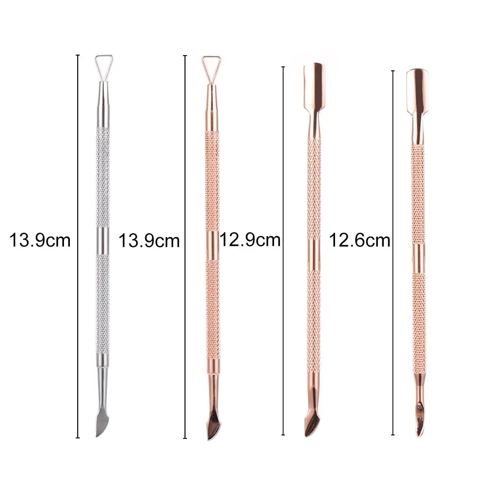 Outil de manucure à la mode, poussoir à cuticules en acier inoxydable, tige triangulaire, bâton de nettoyage de Gel UV, dissolvant de vernis à ongles, 1 pièce
