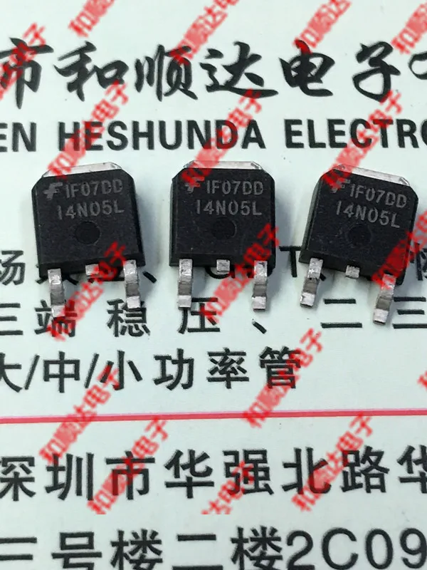 Original New / 5pcs / 14N05L RFD14N05L  TO-252 50V-14A