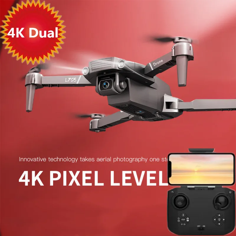 New Pocket RC Drone 4K HD Dual Camera Aerial Photography RC Quadcopter Air Pressure Altitude Hold Foldable Quadcopter   Aircraft