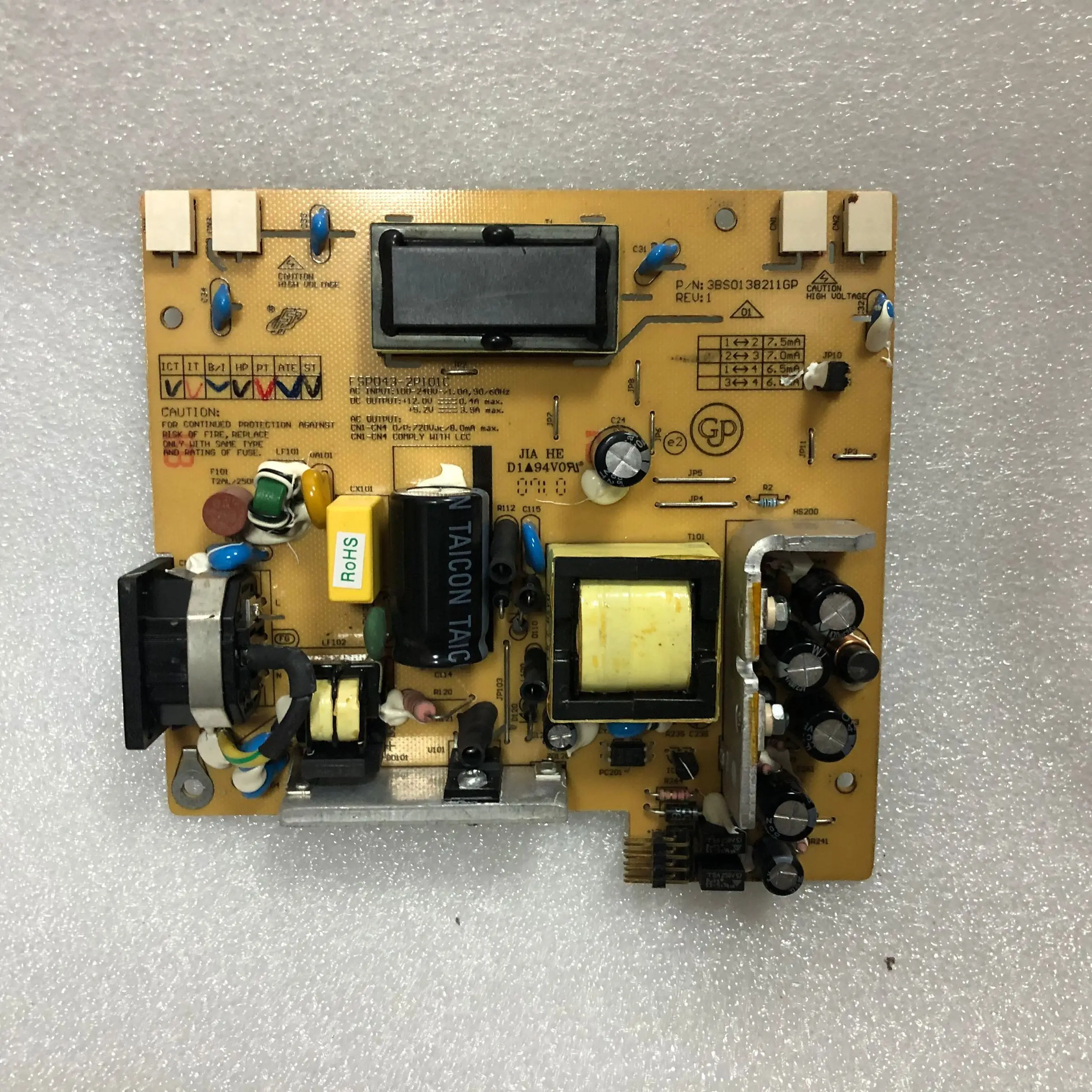 

good work in stock power board FSP043-2PI01C