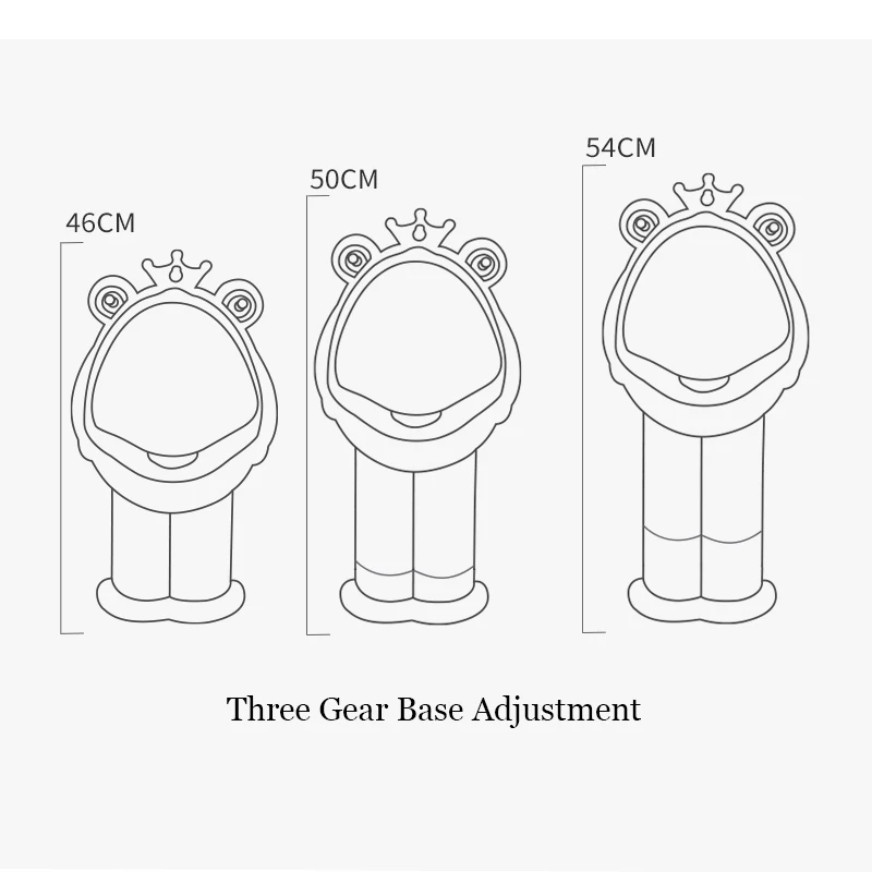 Toilet kencing bayi, kartun biru katak pasang dinding mudah dicuci portabel pelatihan kencing Toilet berdiri