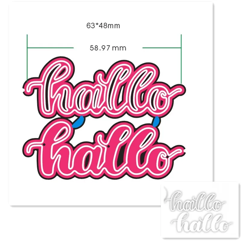 Немецкое слово, металлические Вырубные штампы, трафареты для «сделай сам», скрапбукинг