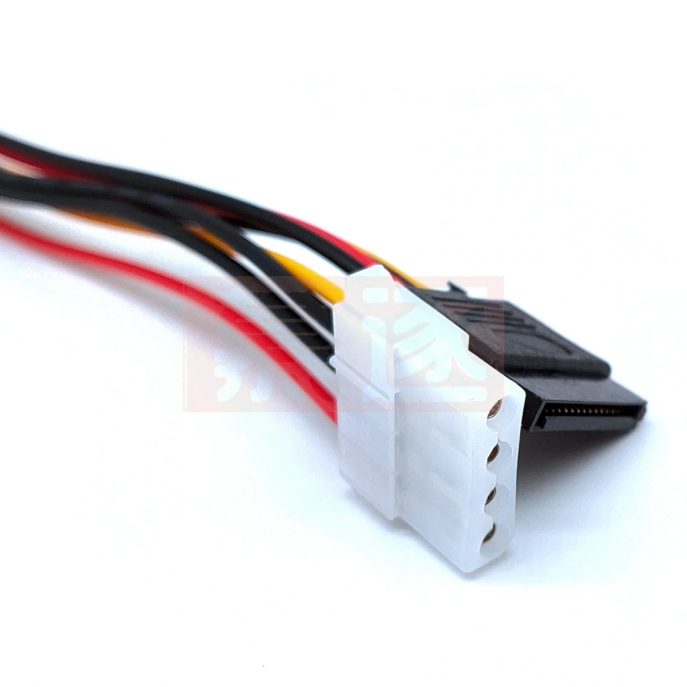 1Pcs 15Pin Sata Mannelijk Naar 4Pin Ide Molex Vrouwelijke + 15Pin Sata Female Power Cable