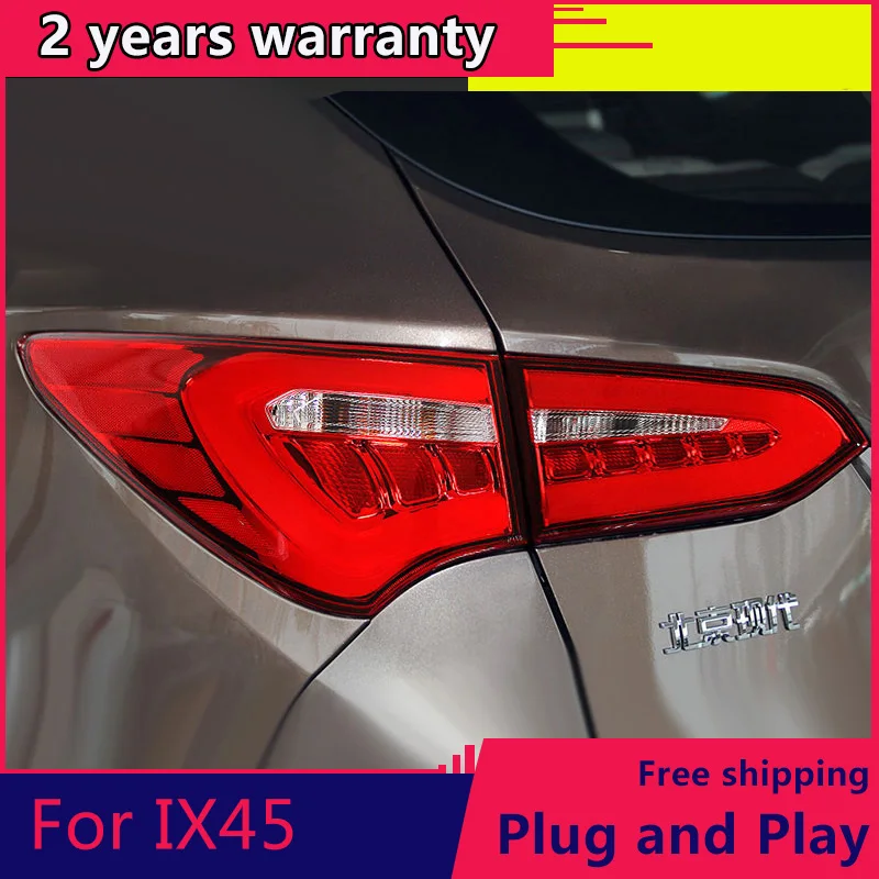 KOWELL Car Styling  for Hyundai IX45 Taillights New SantaFe LED Tail Lamp IX45 LED Rear Lamp DRL+Brake+Park+Signal