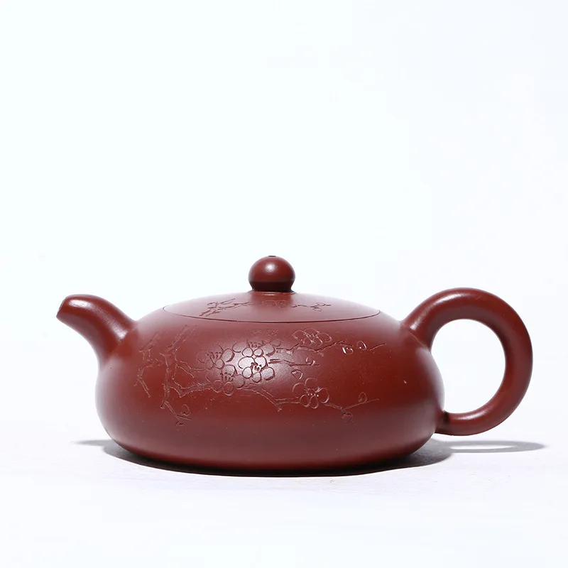 Half Moon Purple Clay Teapot Zisha Yixing Handmade Pot, Kung-Fu TeawarePurple Drinkware for Puer Green Black Chinese Tea