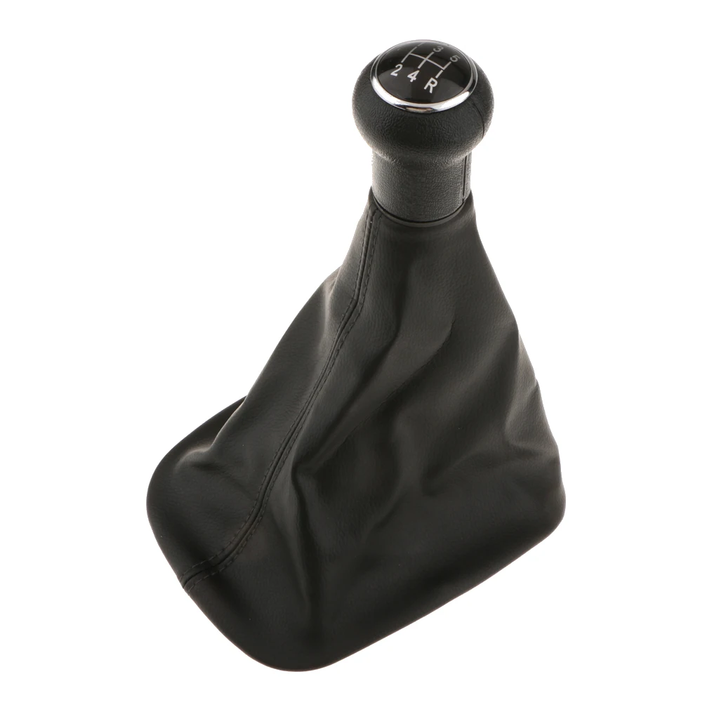 Car Gear Shift Knob Gaiter Lever with Boot Cover Sleeve for VW Passat B5 1996-2005 B6 2006-2011 PU Leather Manual Shift Boot