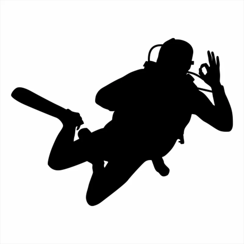 Fashion Diving Extreme Sports Black/White Vinyl Car Sticker Silhouette Decor CL479