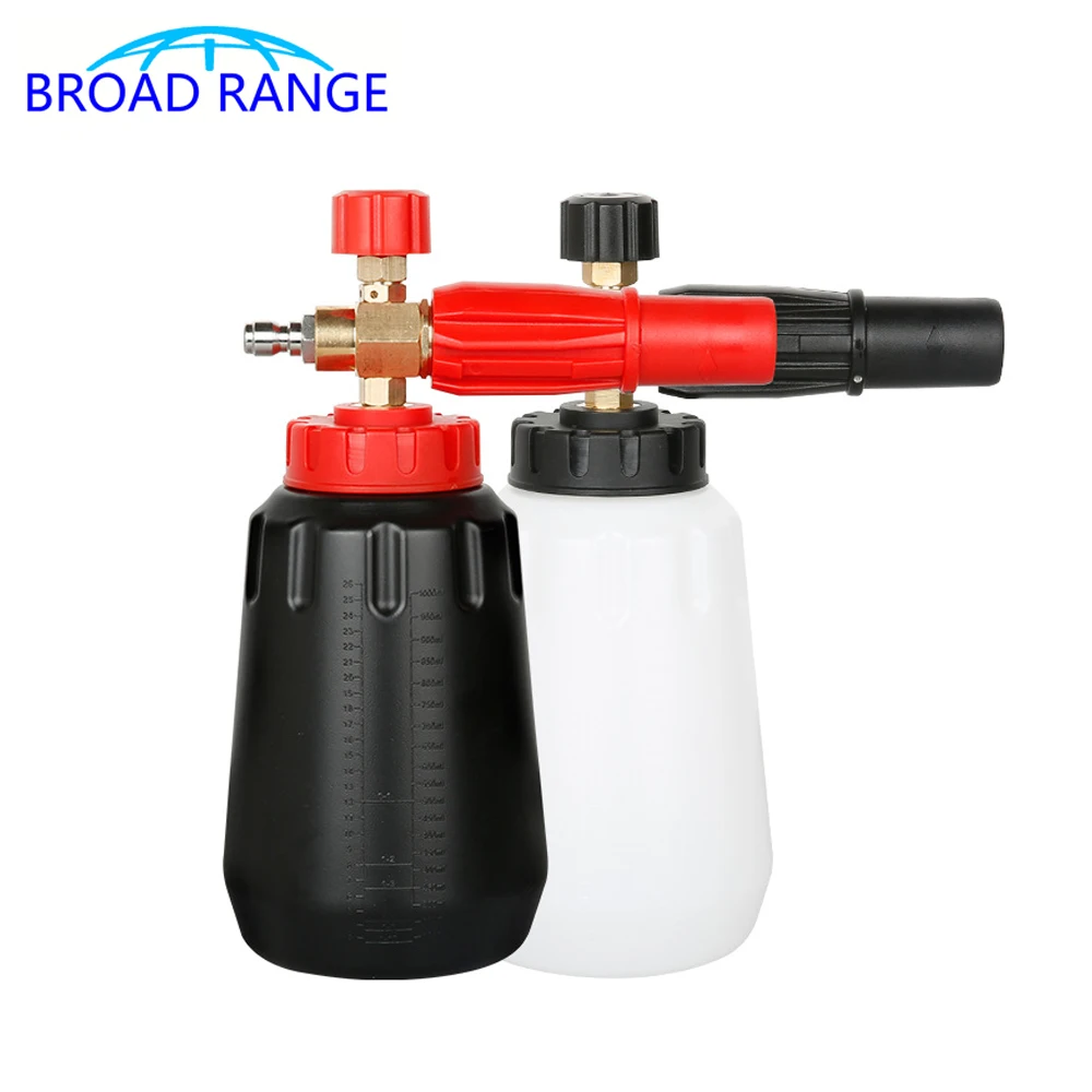 High Pressure Washer G1/4 Total Copper Snow Foam Lance Gun Generator Spary Nozzle Car Washer Soap Bottle Deck Foam Cleaning Tool