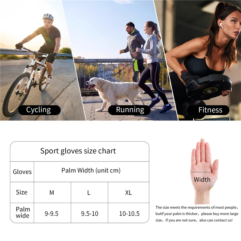 WEST BIKING Touch Screen Cycling Gloves Anti-slip Shockproof Pad Breathable MTB Bike Gloves Sport Fitness Running Bicycle Gloves