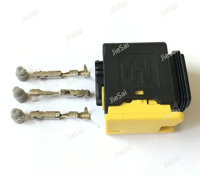3 Pin Waterproof Female Plugs Auto Car Connector For Benz BMW 1-1418448-1 With Terminals