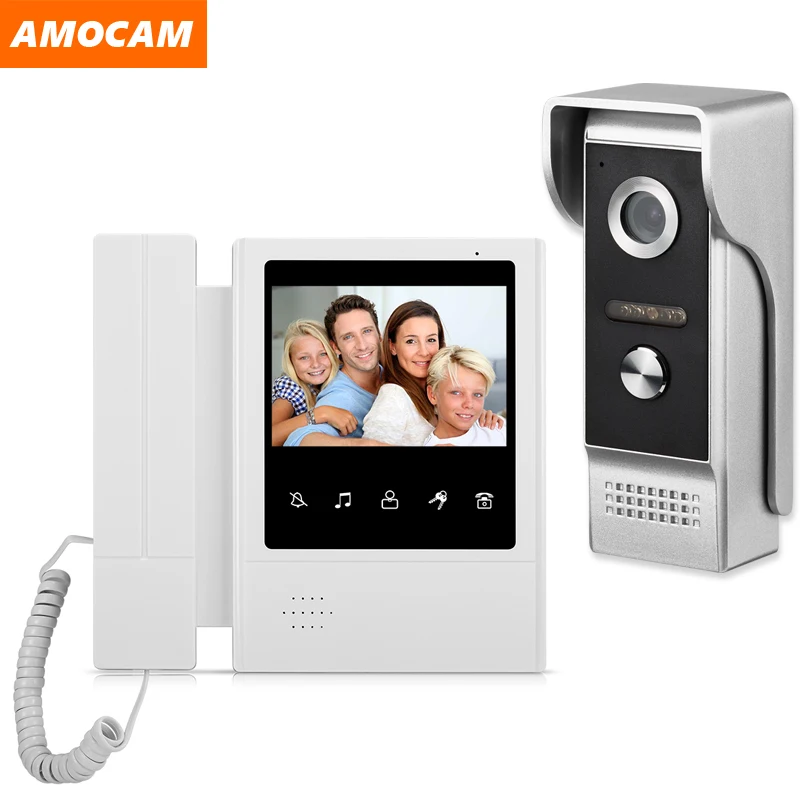 

4.3 inch Wired Video Door Phone System Visual Intercom Doorbell with IR Night Vison 700TVL Outdoor Camera for Home Surveillance