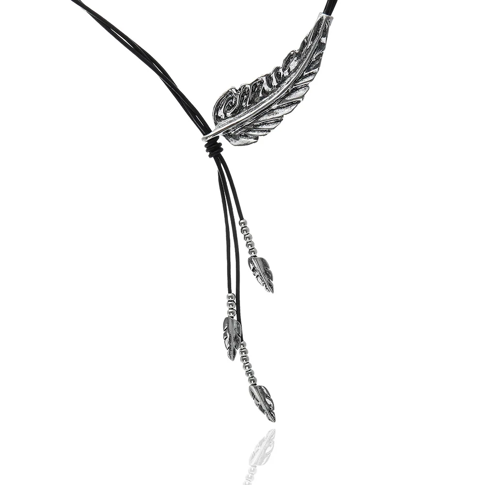 Vintage Plant Jewelry for Women Rope Chain Chokers Suspension Necklace Jewellery necklaces & pendants Leaf Pendant 2026 New