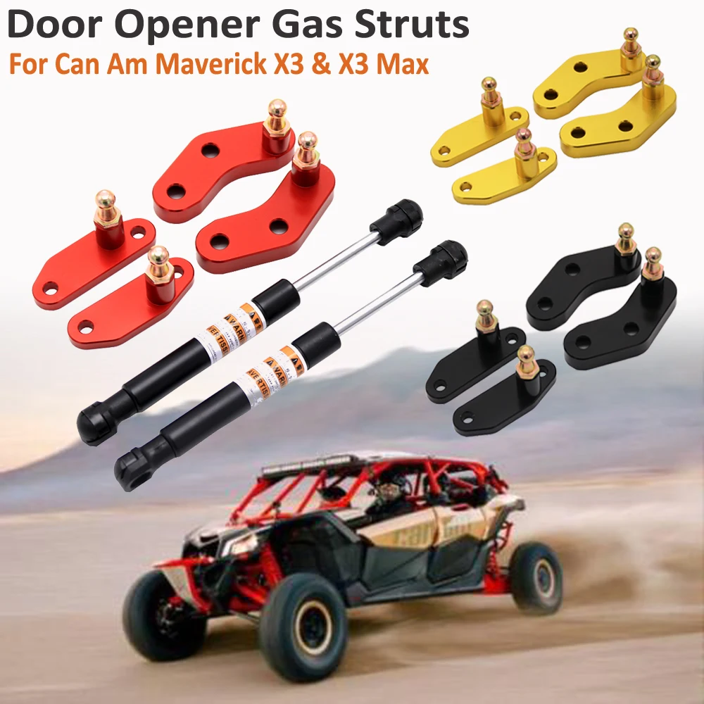 

For Can-Am Maverick X3 & X3 Max 2017 2018 2019 2020 2021 Door Opener Gas Struts Set Billet Aluminum Anodized Front and Rear